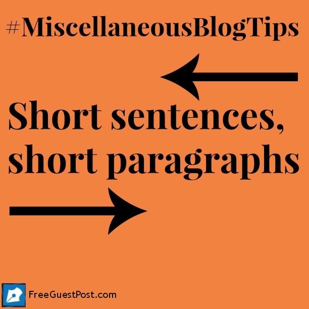 Some miscellaneous blog tips